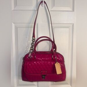 Coach Fuchsia Quilted Shoulder/Hand Bag - Liquid glossy bag, Beautiful💓💓💓💓